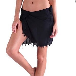 Black swimsuit wrap